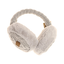 Load image into Gallery viewer, CC Beanie Cable Knit Faux Fur Earmuff