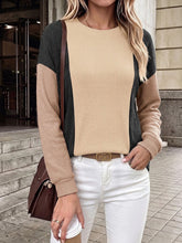 Load image into Gallery viewer, Color-Block Waffle Knit Top