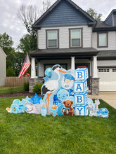 Load image into Gallery viewer, Stork Baby Announcement Lawn Sign Rental