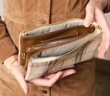 Load image into Gallery viewer, Riley Plaid 3 compartment wristlet