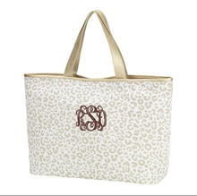 Load image into Gallery viewer, Natural Leopard Large Tote