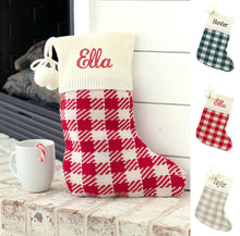 Load image into Gallery viewer, Check knit stocking