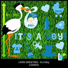 Load image into Gallery viewer, Stork Baby Announcement Lawn Sign Rental