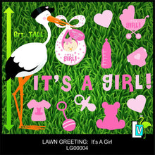 Load image into Gallery viewer, Stork Baby Announcement Lawn Sign Rental