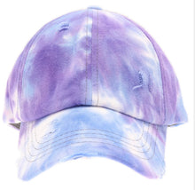 Load image into Gallery viewer, CC  Dye Criss-Cross High ponytail ball cap