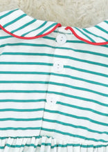 Load image into Gallery viewer, Green striped reindeer dress