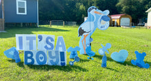 Load image into Gallery viewer, Stork Baby Announcement Lawn Sign Rental