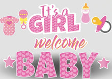 Load image into Gallery viewer, Welcome Baby (boy or girl) Lawn Sign Rental