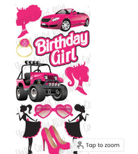 Load image into Gallery viewer, Barbie Birthday Girl Lawn Sign Rental
