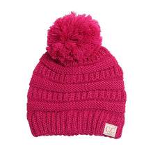 Load image into Gallery viewer, CC Beanie Kids Solid Pom Beanie
