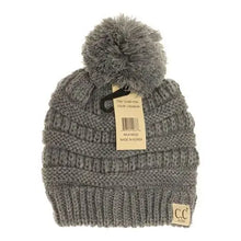 Load image into Gallery viewer, CC Beanie Kids Solid Pom Beanie
