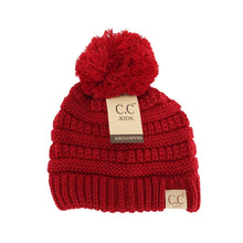 Load image into Gallery viewer, CC Beanie Kids Solid Pom Beanie
