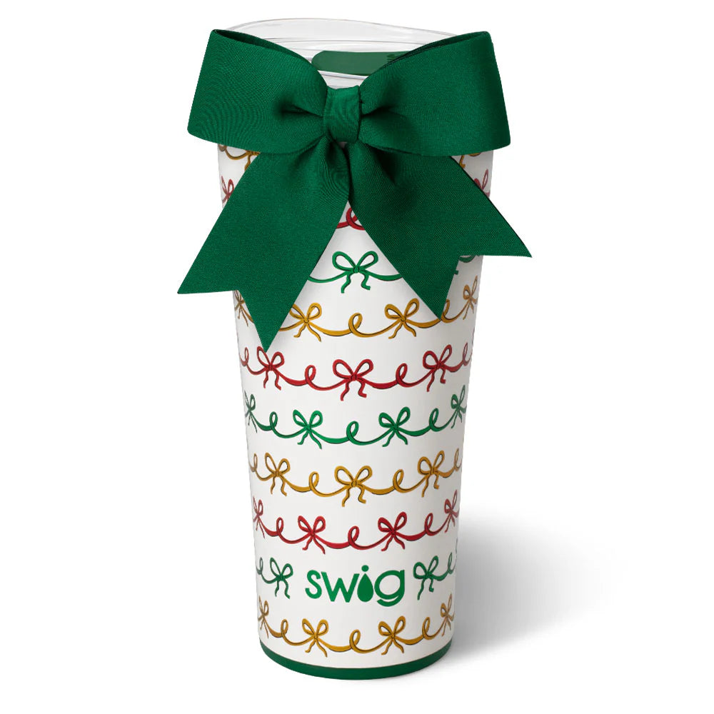 Christmas Bow Swig Tumbler