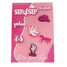 Load image into Gallery viewer, Girlie Girl Sip4Sip Tumbler Sleeve Charms

