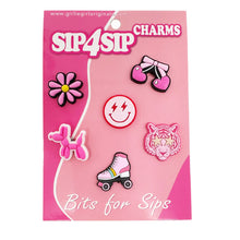 Load image into Gallery viewer, Girlie Girl Sip4Sip Tumbler Sleeve Charms
