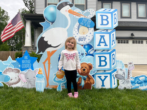 Stork Baby Announcement Lawn Sign Rental