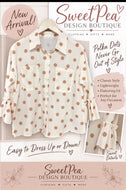 Polka Dot 3/4 sleeve top