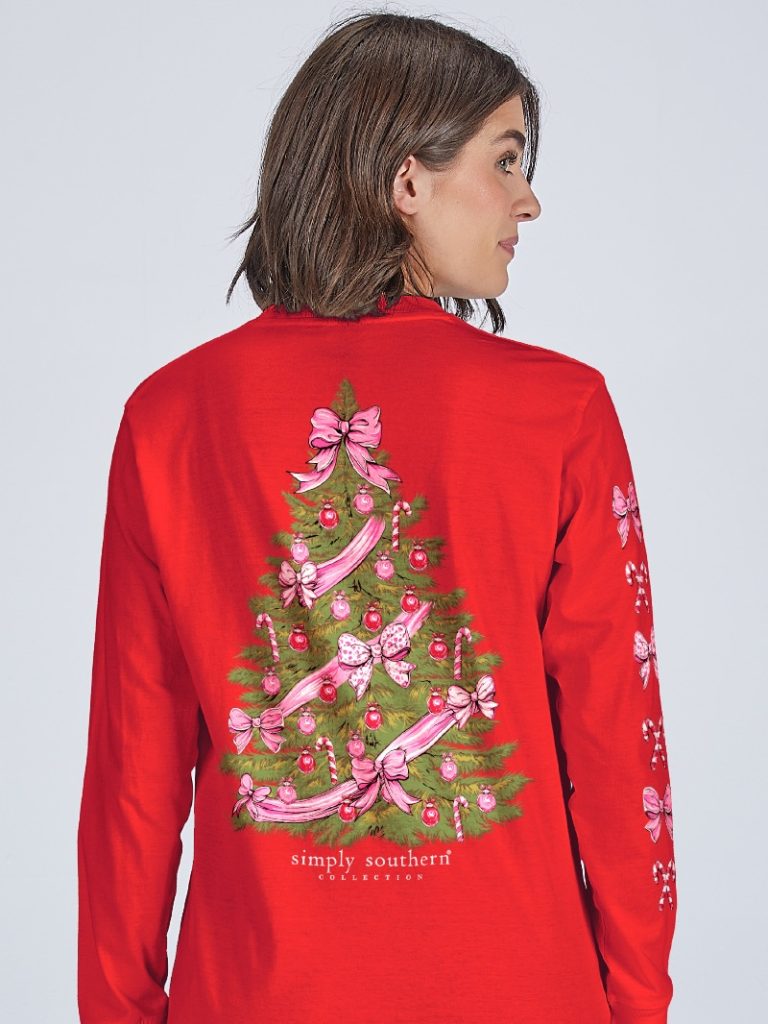 Simply Southern Long Sleeve Red Tree Tee