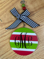 Circle ornament with stripes