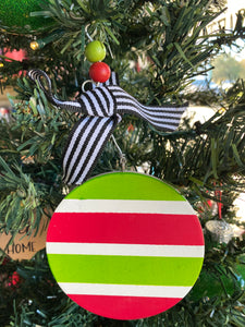 Circle ornament with stripes