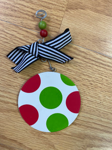 Circle Dots Christmas ornament