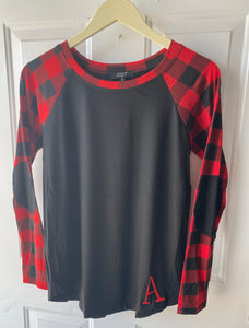 Buffalo check long sleeve top