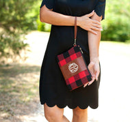 Buffalo Check wristlet