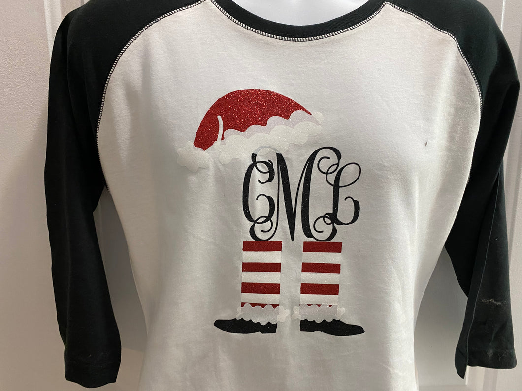 Santa Monogram top