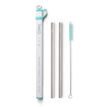 Load image into Gallery viewer, SWIG Double Stainless Steel Reusable Straw Set
