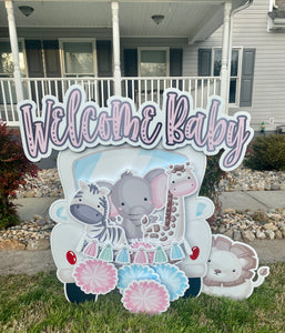 Welcome Baby Lawn Sign Rental