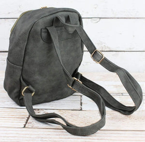 Leather backpack purse