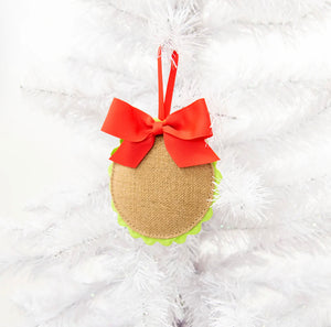 Burlap ornament