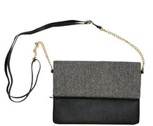 Load image into Gallery viewer, Herringbone crossbody purse
