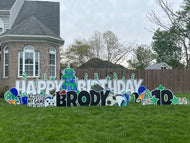 White letters Lawn Sign Rental