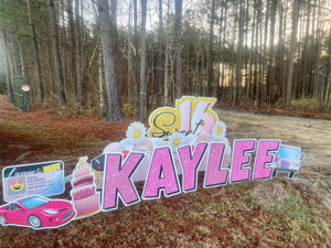 Sweet 16 Birthday Yard Card Sign rental