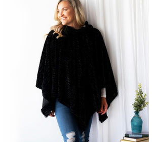 Faux Fur Poncho