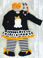 Polka Dots and Stripes Ghost Toddler Set