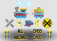 Train theme Lawn Sign Rental