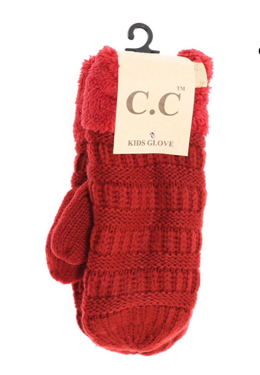 CC Kids Fuzzy lined mittens
