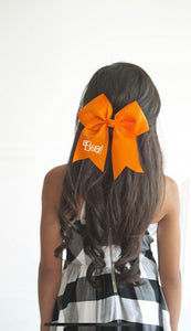 Black & Orange stitched BOO hair bows