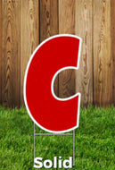 Red (solid letters) Lawn Sign Rental