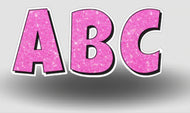 Pink Glitter Set Lawn Sign Rental