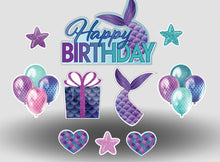 Load image into Gallery viewer, Mermaid Birthday Lawn Sign Rental
