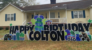 Monster Truck Birthday Lawn Sign Rental