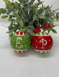 Monogrammed ball ornament