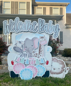 Welcome Baby Lawn Sign Rental