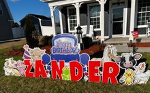 Load image into Gallery viewer, Little Blue Truck &amp; Friends Lawn Sign Rental
