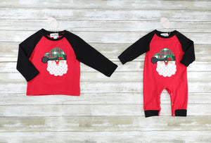 Red Santa Raglan