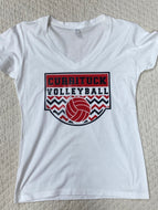 Volleyball V neck tee